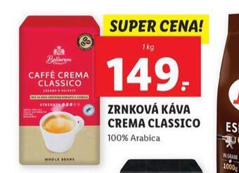 Lidl Zrnková káva crema classico nabídka