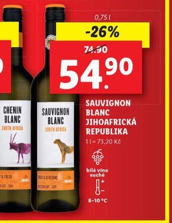 Lidl Sauvignon blanc jihoafrická republika nabídka
