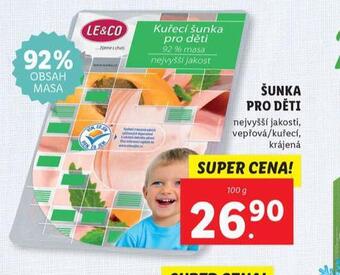 Lidl Šunka pro děti nabídka