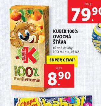 Lidl Kubík 100% ovocná šťáva nabídka