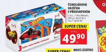 Lidl Čokoládová vajíčka s překvapením nabídka