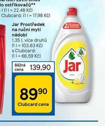 Tesco Jar prostředek na ruční mytí nádobí 1,35 l nabídka