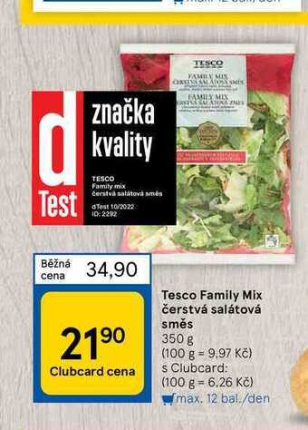 Tesco Tesco family mix čerstvá salátová směs 350 g nabídka
