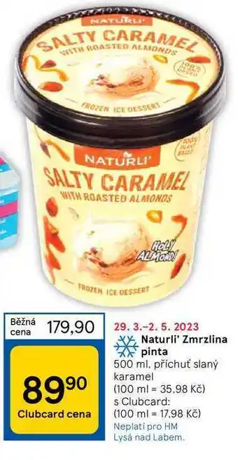Tesco Naturli' zmrzlina pinta 500 ml nabídka