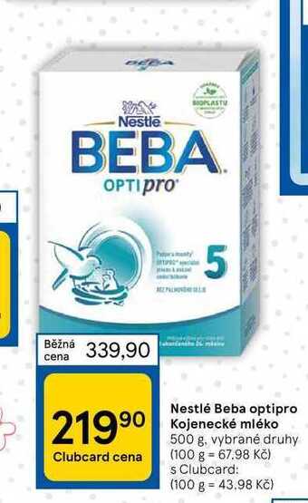 Tesco Nestlé beba optipro kojenecké mléko 500 g nabídka