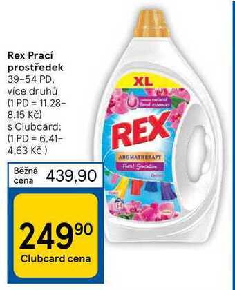 Tesco Rex prací prostředek 39-54 pd nabídka
