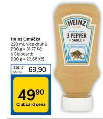 Tesco Heinz omáčka 220 ml nabídka