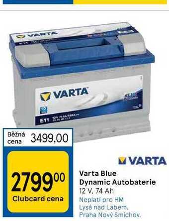 Tesco Varta blue dynamic autobaterie nabídka
