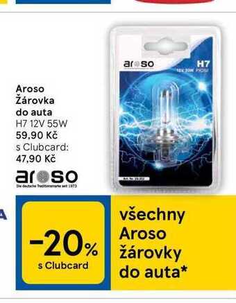 Tesco Aroso žárovka do auta nabídka