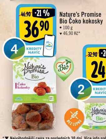 Albert Nature's promise bio čoko kokosky • 100 g nabídka
