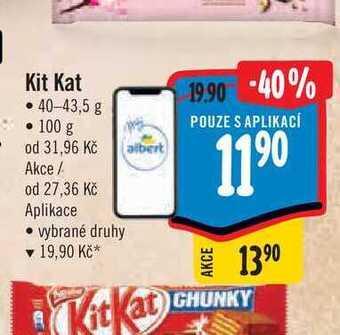 Albert Kit kat 40-43,5 g nabídka