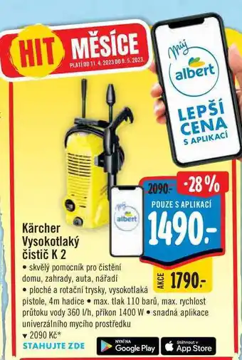 Albert Kärcher vysokotlaký čistič k 2 nabídka