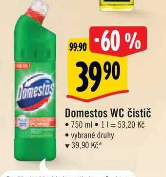 Albert Domestos wc čistič 750 ml nabídka