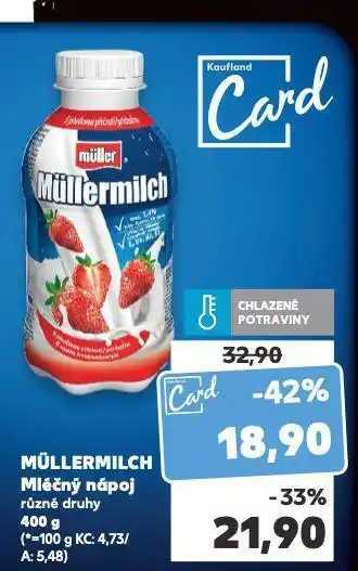 Kaufland Mléčný nápoj mullermilch nabídka
