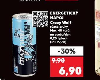 Kaufland Crazy wolf energetický nápoj nabídka