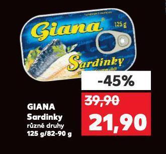 Kaufland Giana sardinky nabídka