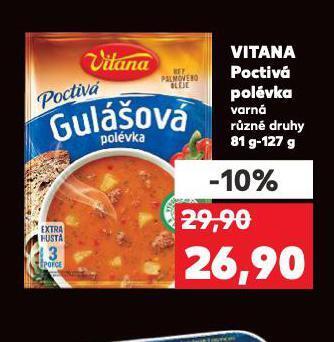 Kaufland Vitana poctivá polévka nabídka
