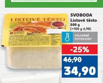 Kaufland Listové těsto nabídka