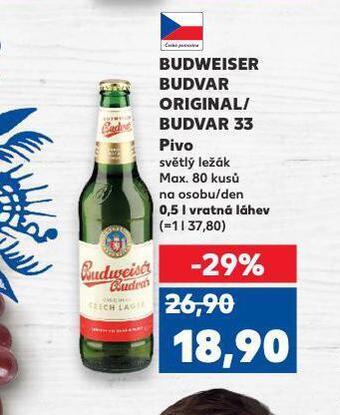 Kaufland Pivo budweiser budvar nabídka