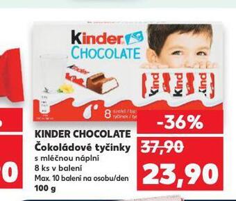 Kaufland Kinder čokoláda nabídka