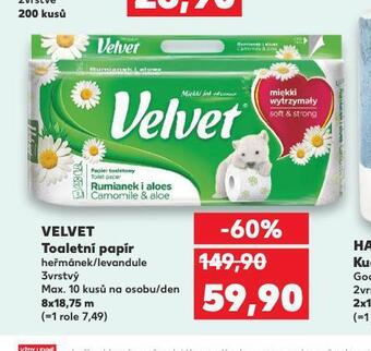 Kaufland Velvet toaletní papír nabídka
