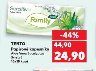 Kaufland Tento papírové kapesníky nabídka