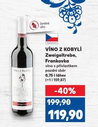Kaufland Víno z kobylí nabídka