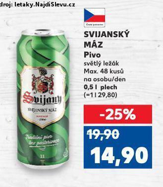Kaufland Pivo svijanský máz nabídka