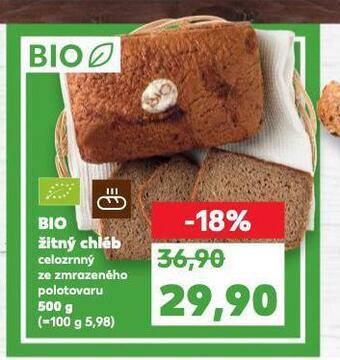 Kaufland Bio žitný chléb nabídka
