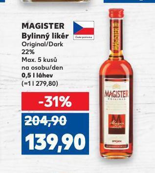 Kaufland Magister bylinný likér nabídka
