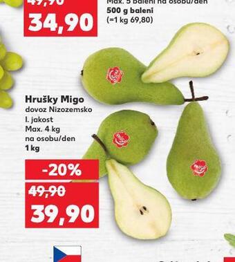 Kaufland Hrušky migo nabídka