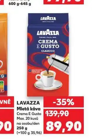 Kaufland Káva lavazza nabídka
