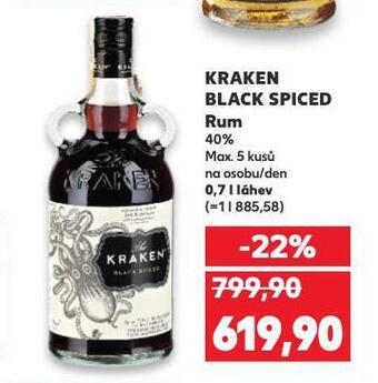 Kaufland Kraken black spiced rum nabídka