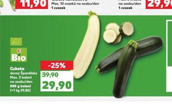 Kaufland Bio cuketa nabídka