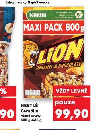 Kaufland Nestlé cereálie nabídka