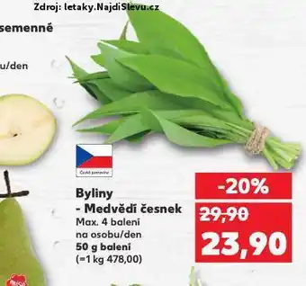 Kaufland Medvědí česnek nabídka