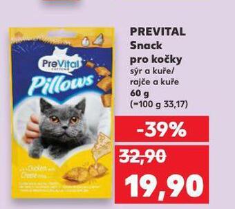 Kaufland Prevital snack pro kočky nabídka
