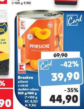 Kaufland Broskve nabídka