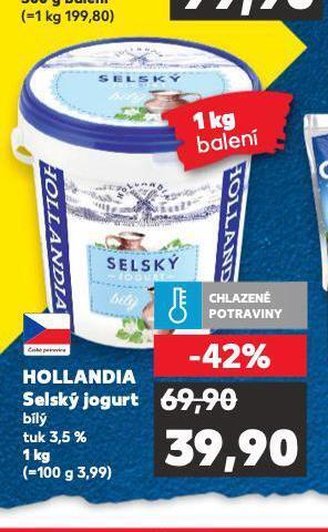 Kaufland Hollandia selský jogurt nabídka
