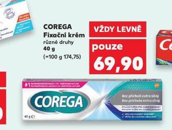 Kaufland Corega fixační krém na zubní náhrady nabídka