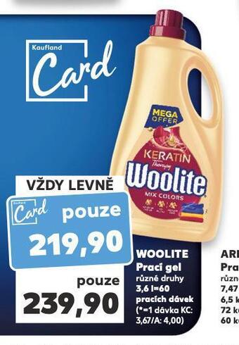 Kaufland Woolite prací gel nabídka