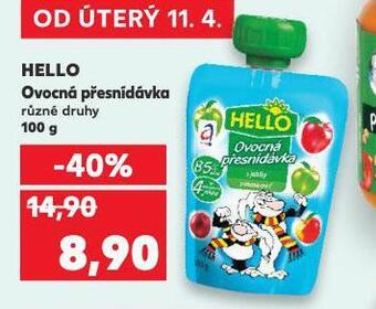 Kaufland Hello ovocná přesnídávka nabídka