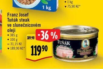 Albert Franz josef tuňák steak nabídka
