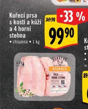 Albert Kuřecí prsa s kostí a kůží a 4 horní stehna nabídka