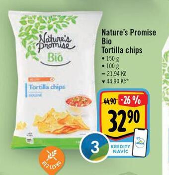 Albert Bio tortilla chips nabídka
