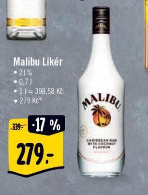 Albert Malibu likér nabídka