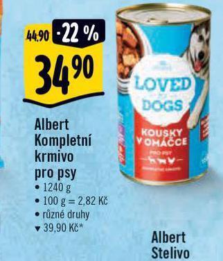 Albert Kompletní krmivo pro psy nabídka