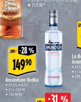 Albert Amundsen vodka nabídka