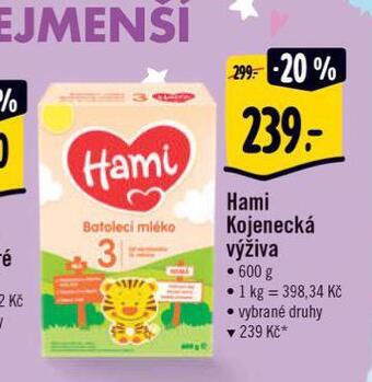 Albert Hami kojenecká výživa nabídka