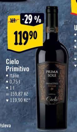 Albert Cielo primitivo nabídka